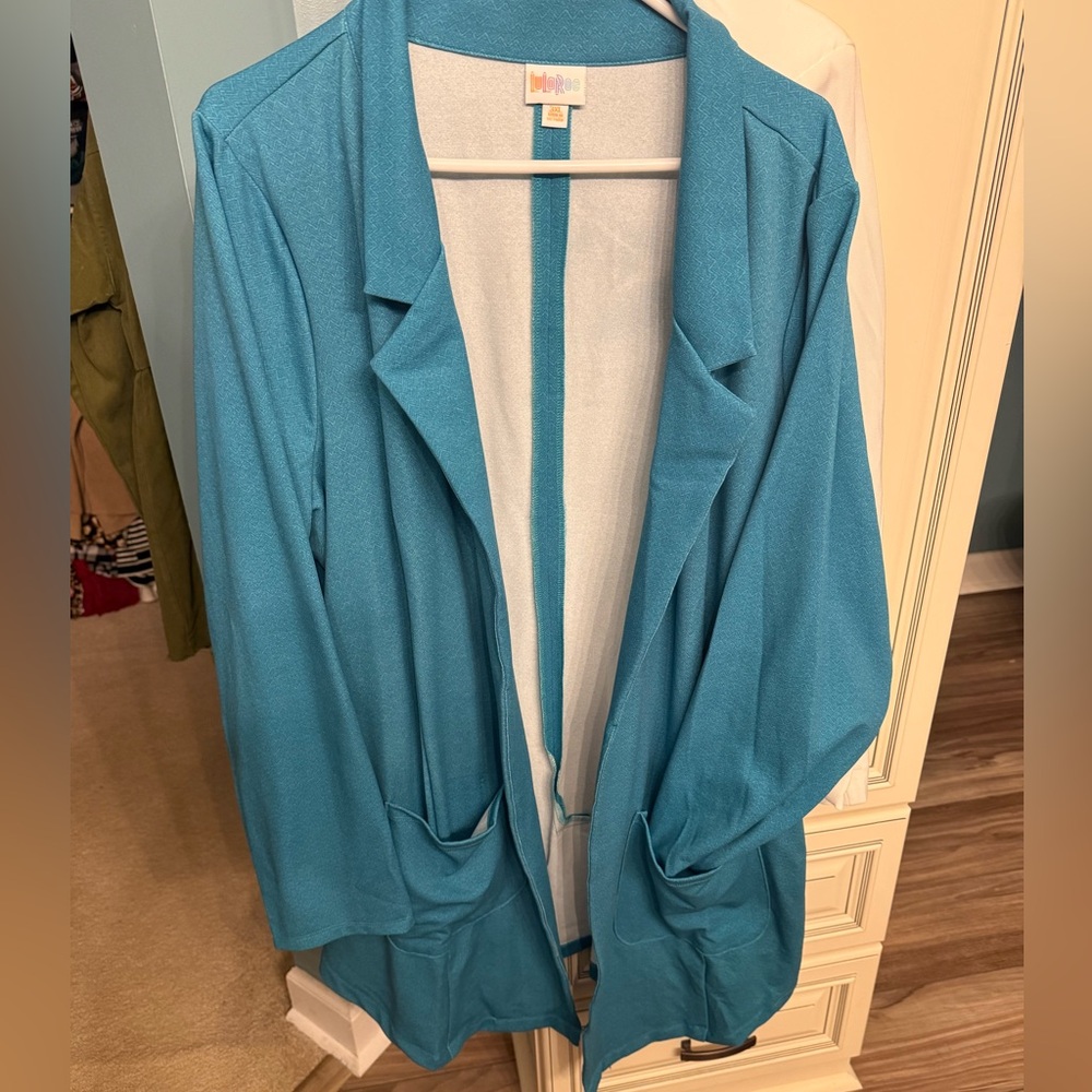 LulaRoe 3x Gwen blazer, turquoise teal